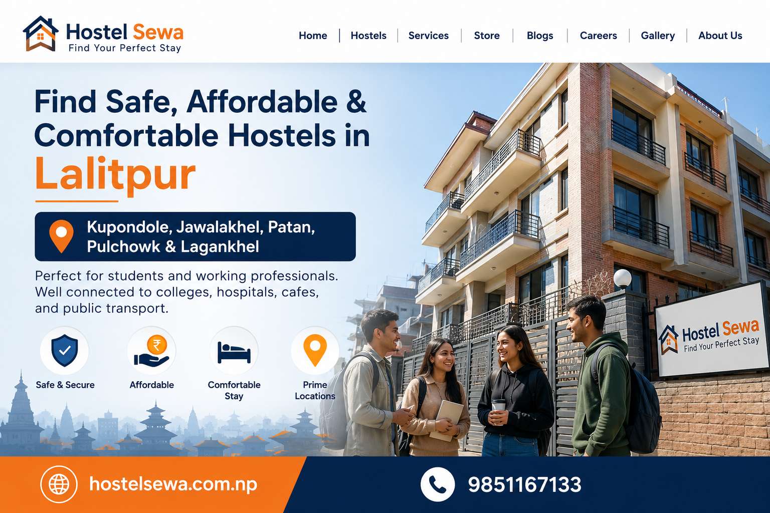 Best Hostels in Lalitpur Near Kupondole, Jawalakhel & Patan